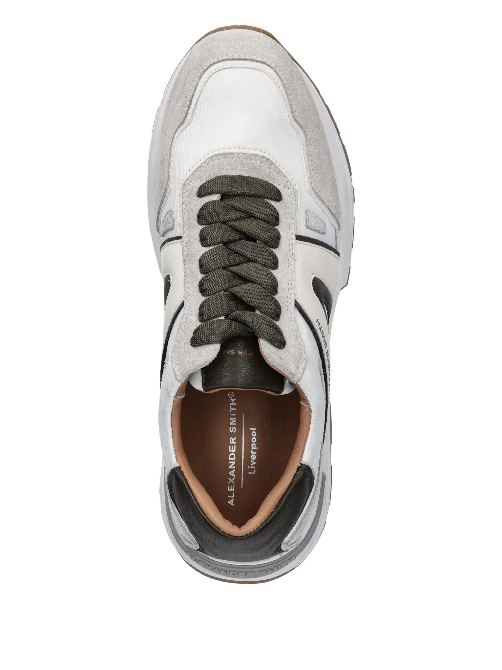 Alexander Smith leather panelled sneakers White