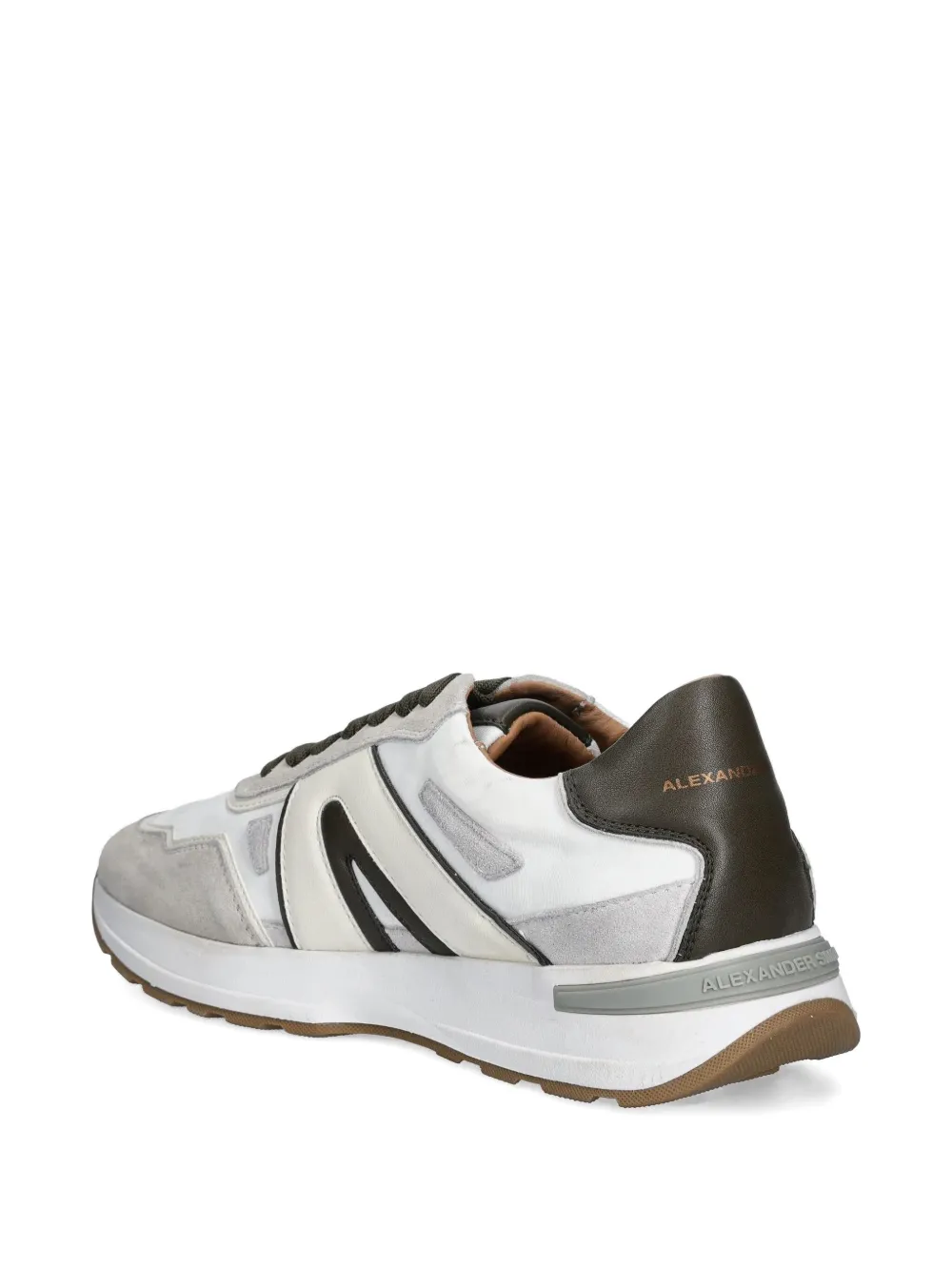 Alexander Smith leather panelled sneakers White