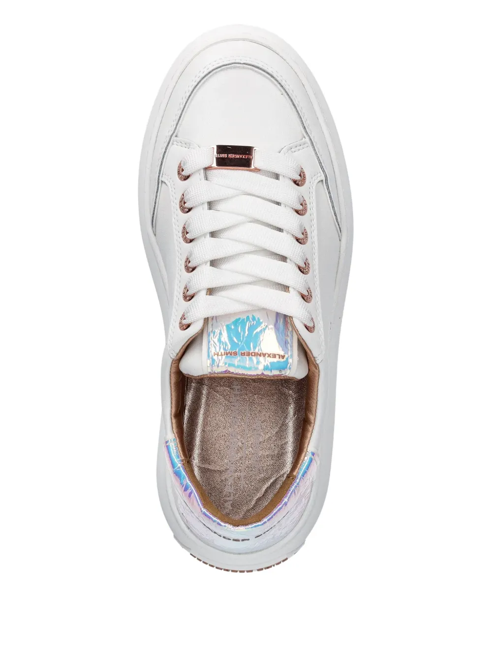 Alexander Smith Sneakers met iriserend vlak en plateauzool Wit