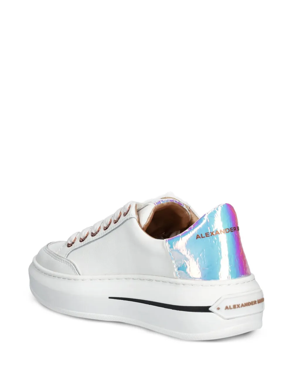 Alexander Smith Sneakers met iriserend vlak en plateauzool Wit