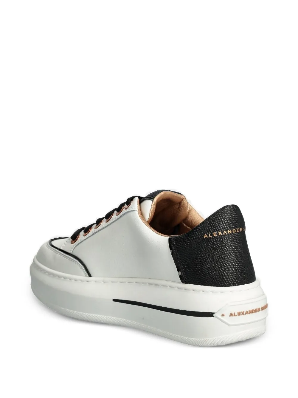 Alexander Smith Lancaster leren sneakers met plateauzool - Wit