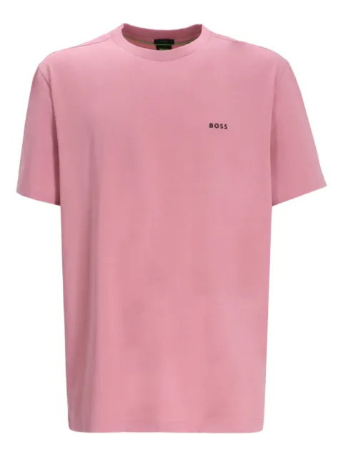 BOSS logo-embroidered T-shirt