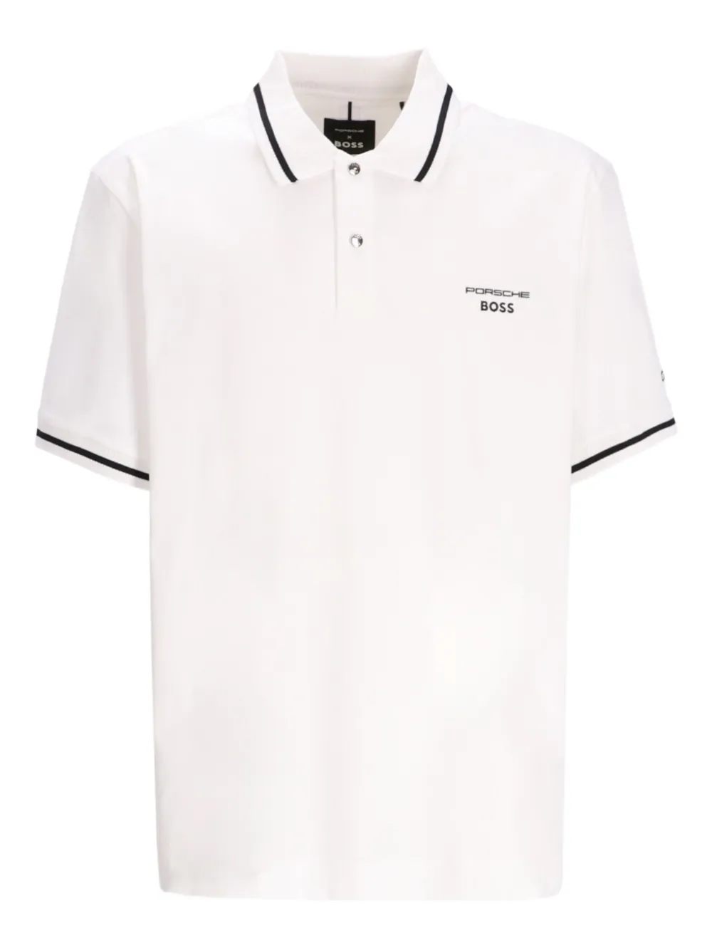 contrasting-trim polo shirt