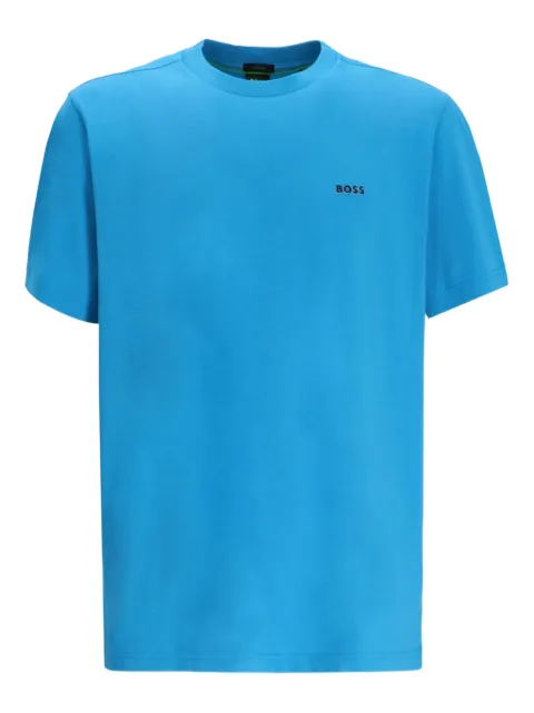BOSS playera con cuello redondo y logo bordado