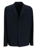 BOSS notched-collar button-up jacket - Blue