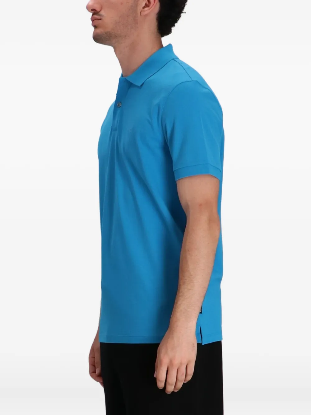 BOSS Piqué poloshirt Blauw
