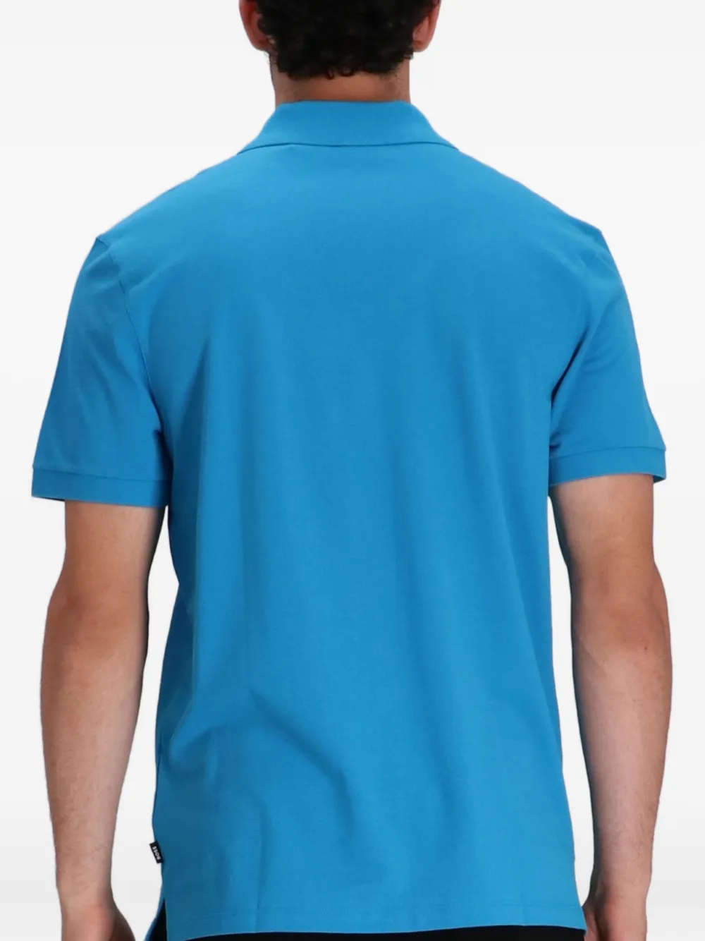 BOSS Piqué poloshirt Blauw