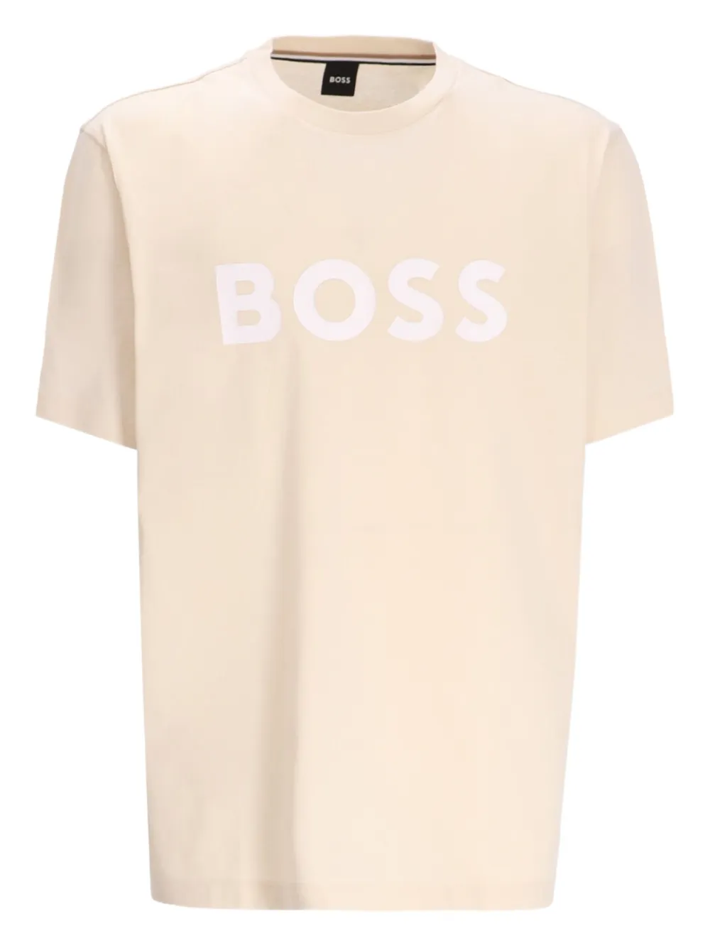 BOSS T-shirt met logoprint Beige