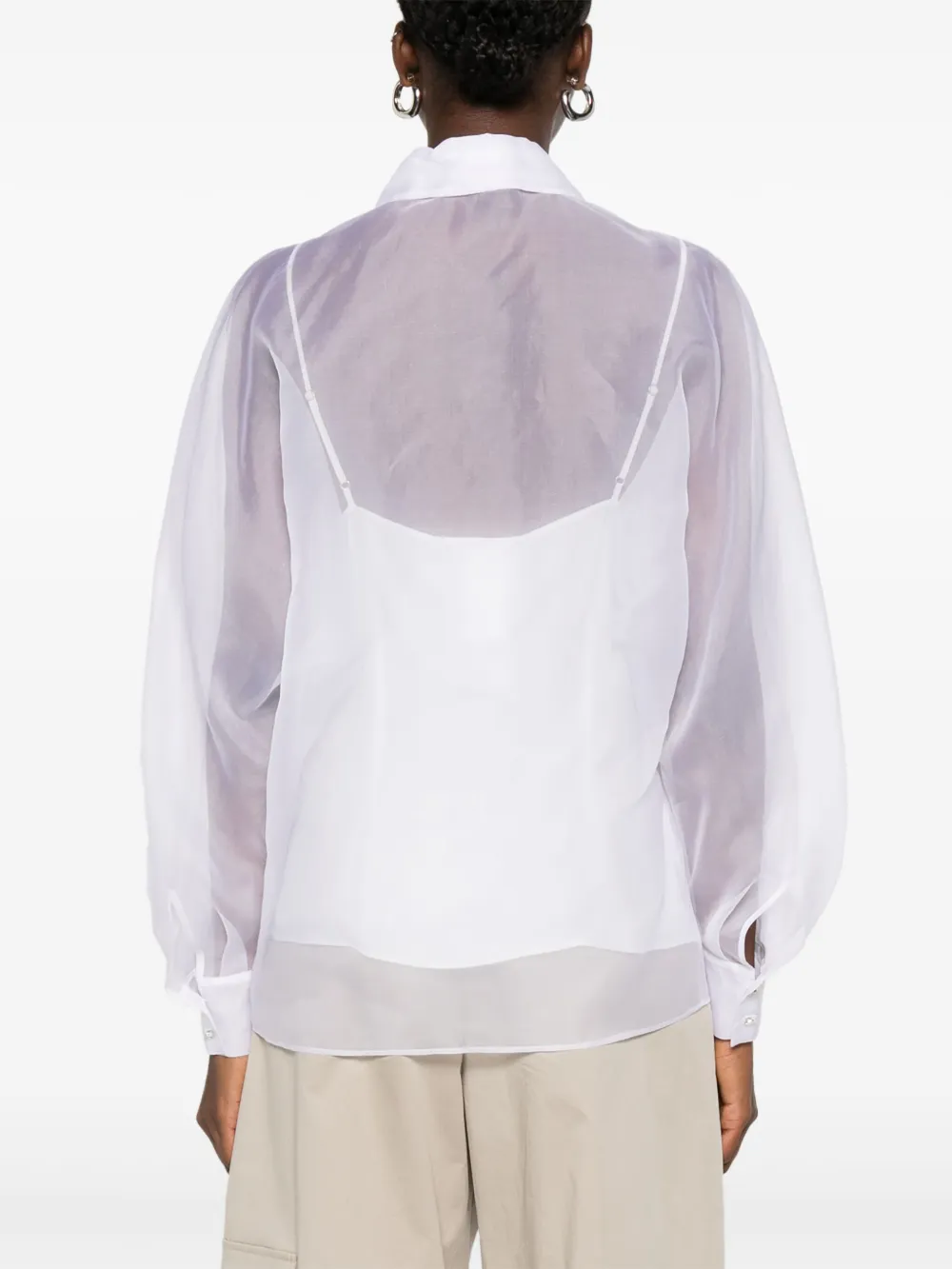 Max Mara Blouse met lange mouwen Wit