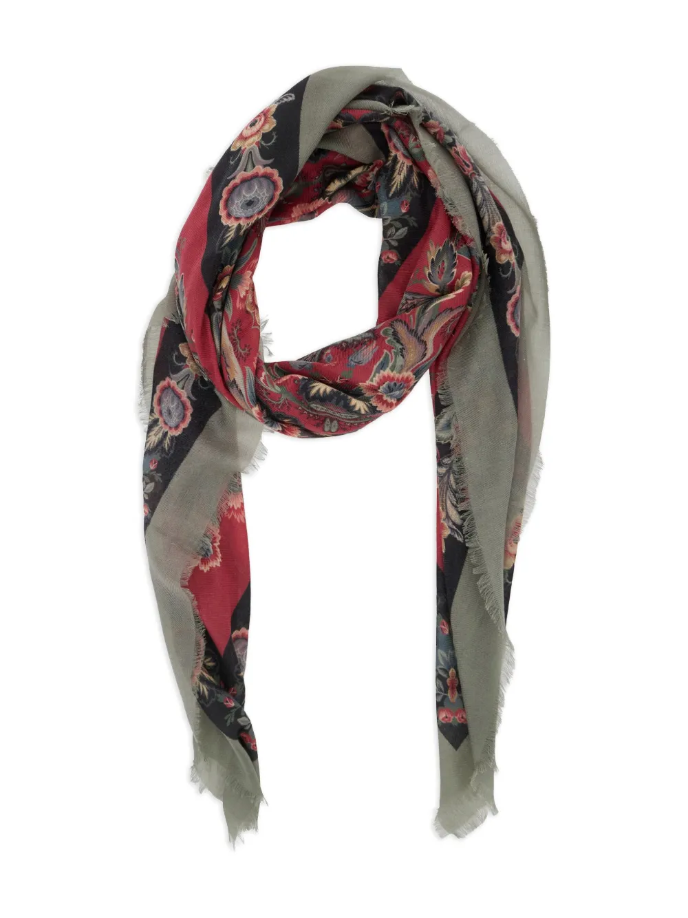 ETRO Sjaal met bloemenprint - Groen