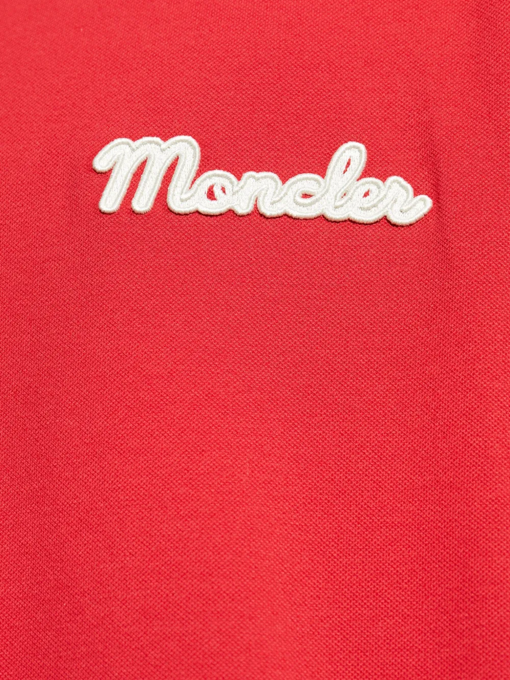 Moncler Poloshirt met geborduurd logo Rood
