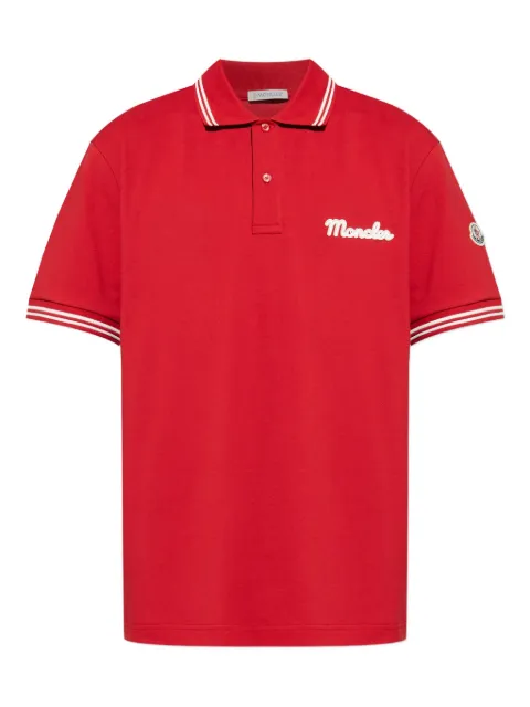 Moncler embroidered-logo polo shirt