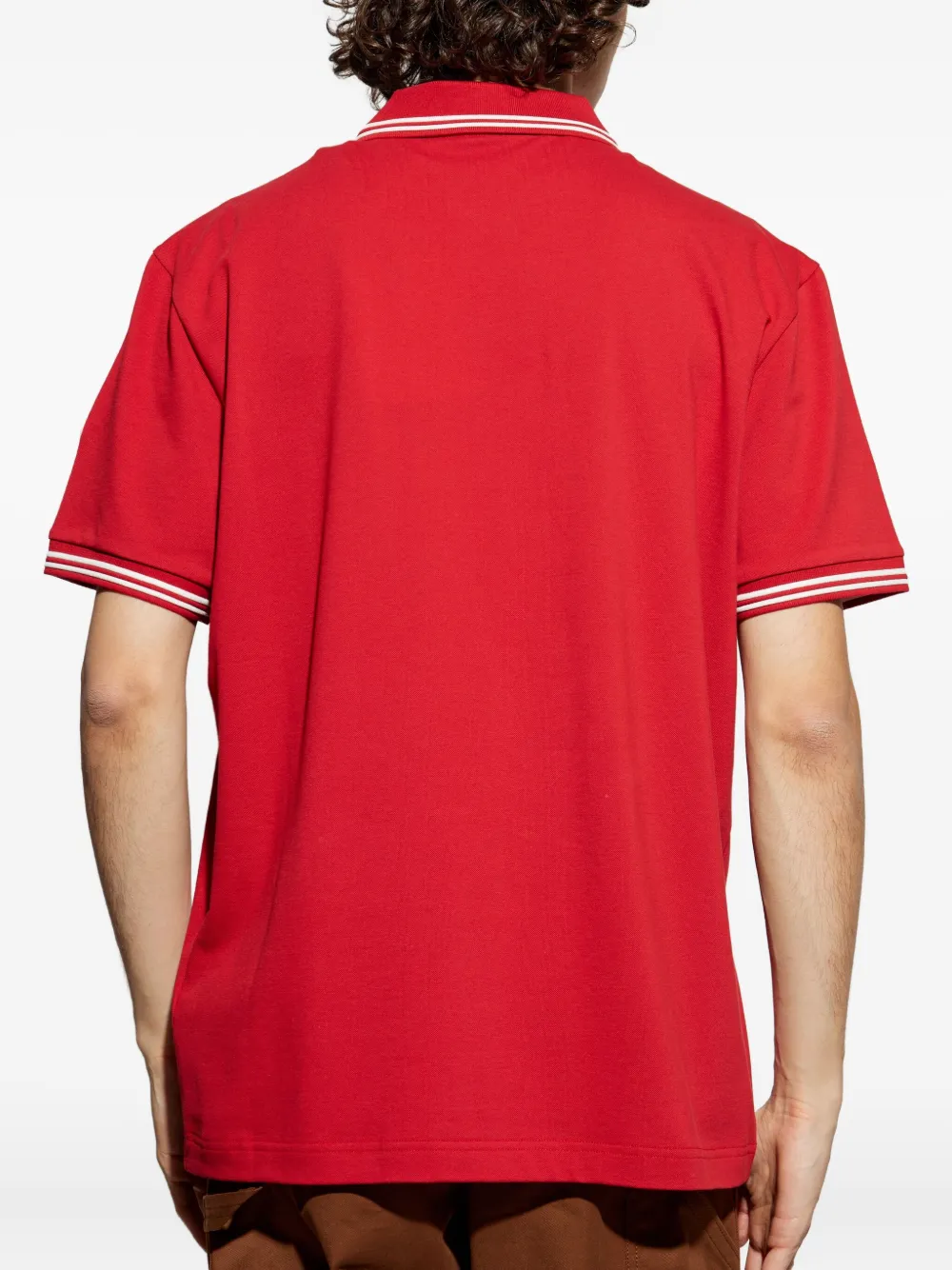 Moncler Poloshirt met geborduurd logo Rood