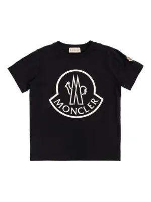 Moncler Enfant ロゴ Tシャツ | ブラック | FARFETCH JP