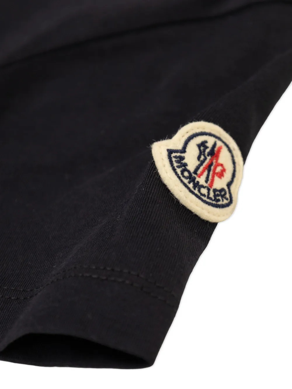 Moncler Enfant T-shirt met logoprint Zwart