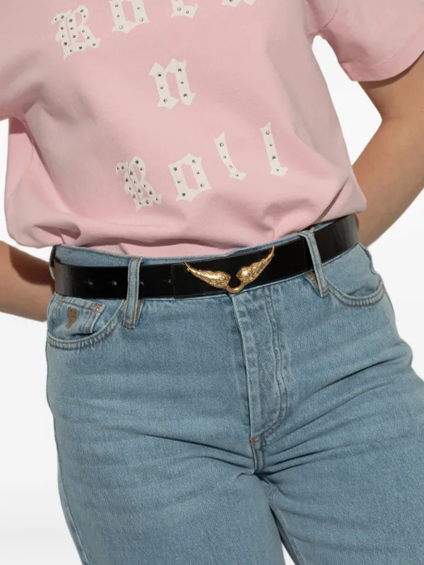 Zadig&Voltaire winged-buckle Leather Belt | Black | FARFETCH display picture 1