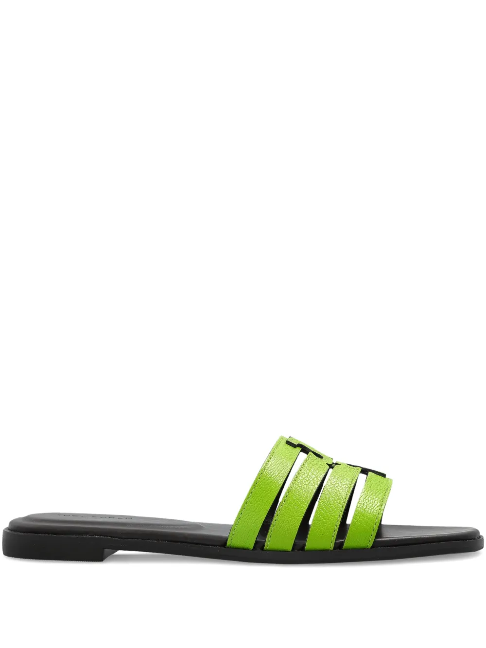 Tory Burch striped slides Green