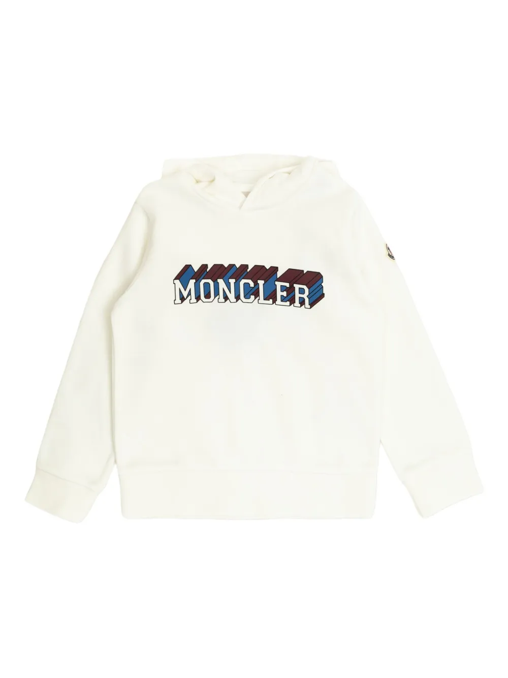 Moncler Enfant Hoodie met logoprint Wit