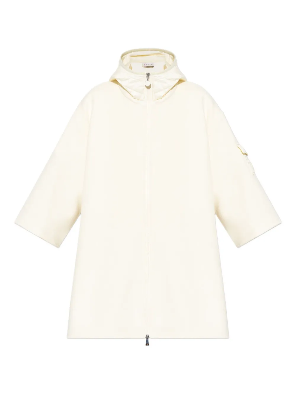 Moncler zip-up hooded cape Beige