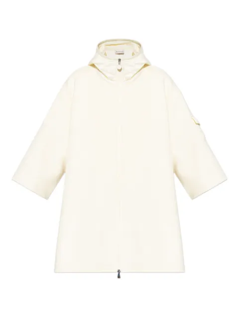 Moncler zip-up hooded cape