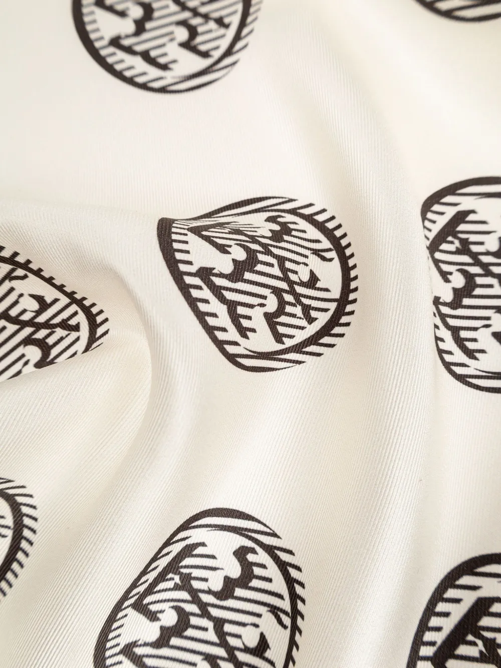 Tory Burch Sjaal met logoprint Beige