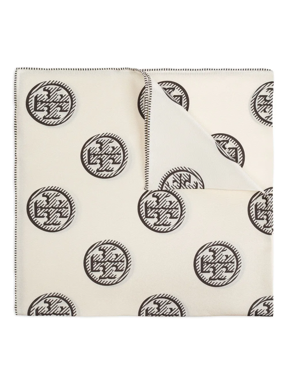Tory Burch mascada de seda con logo estampado | neutro | Image 1