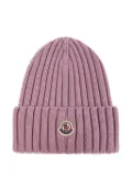 Moncler ribbed-knit beanie - Pink