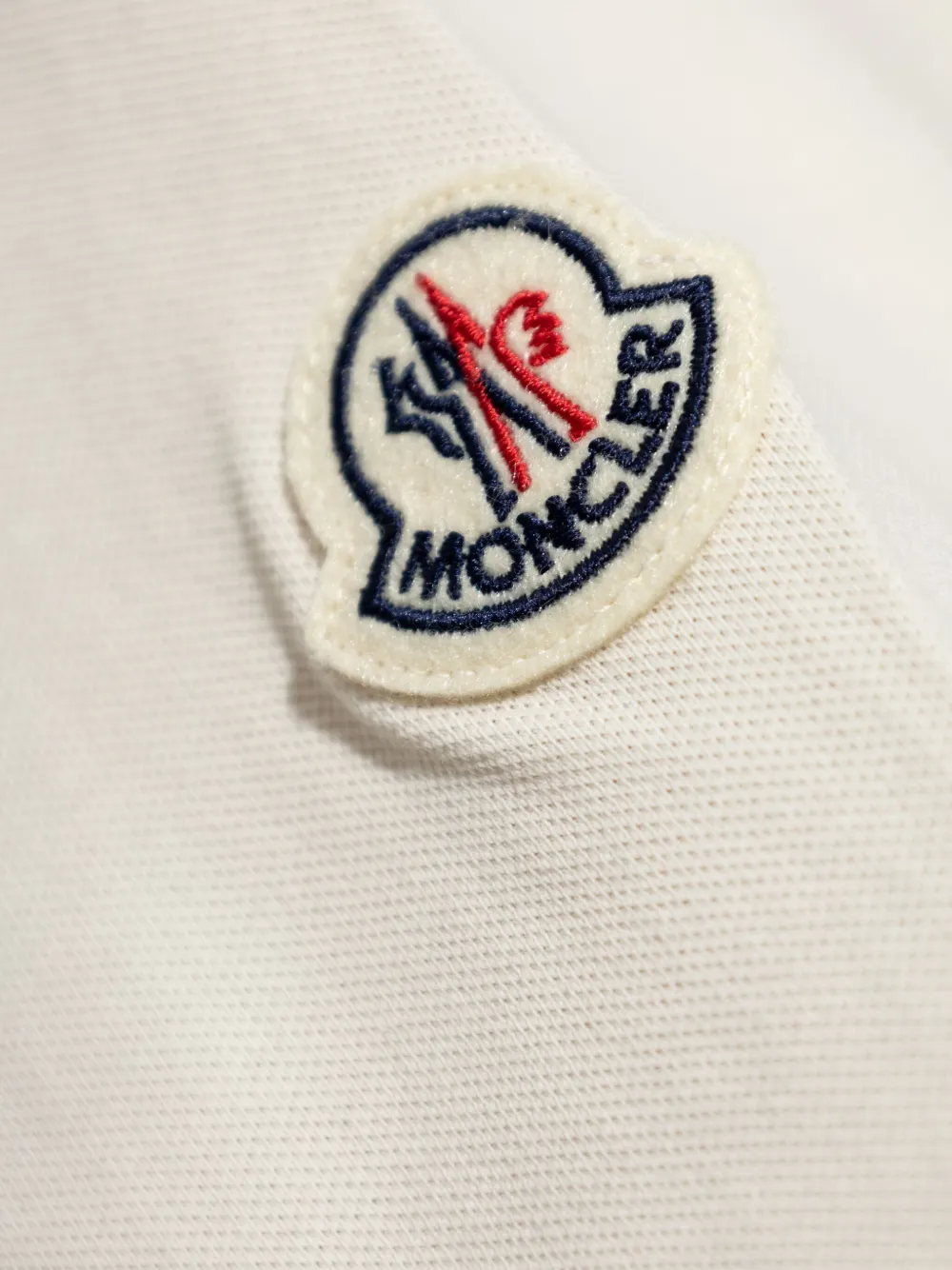 Moncler Poloshirt met logopatch Wit