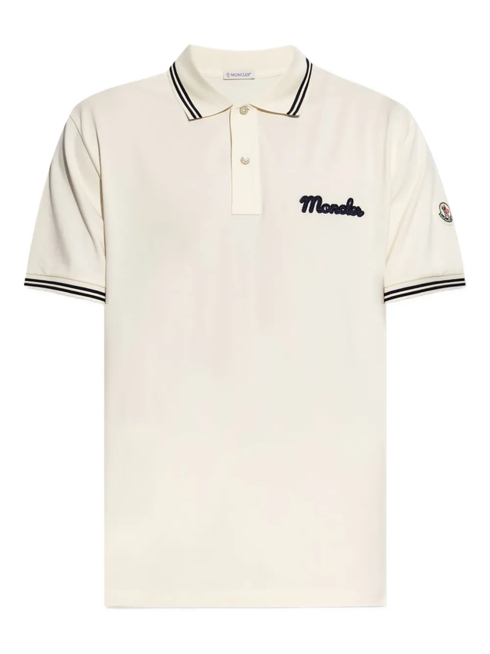 Moncler playera tipo polo con parche del logo | blanco | Image 1