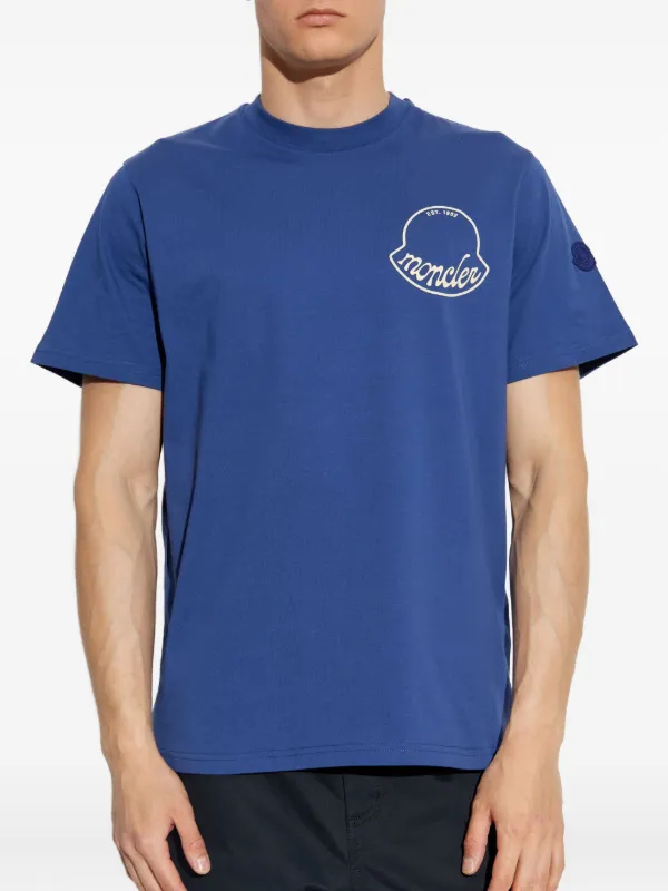 人気便利グッズ Moncler ロゴ Tシャツ | ブルー | FARFETCH JP トップス