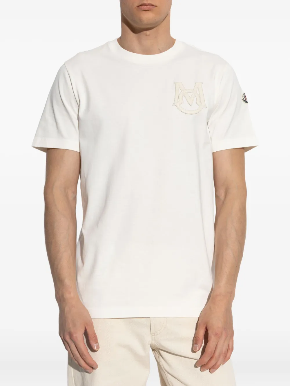 Moncler T-shirt met logopatch Wit