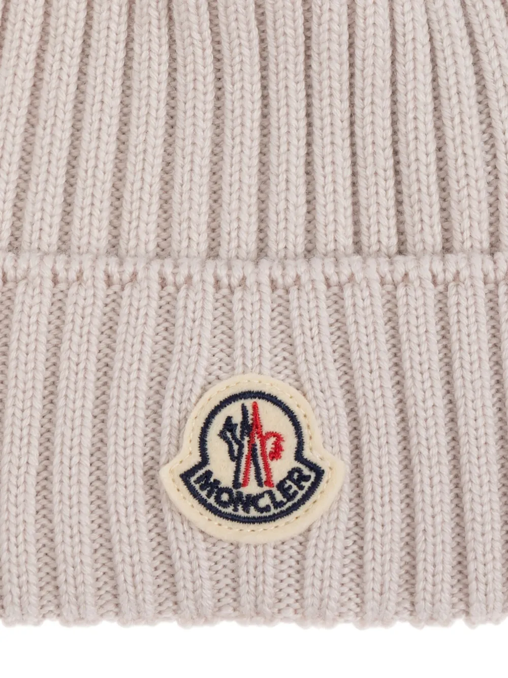 Moncler Enfant Muts met logopatch Beige