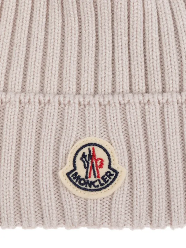 Moncler Enfant ロゴパッチ ビーニー | ニュートラル | FARFETCH JP