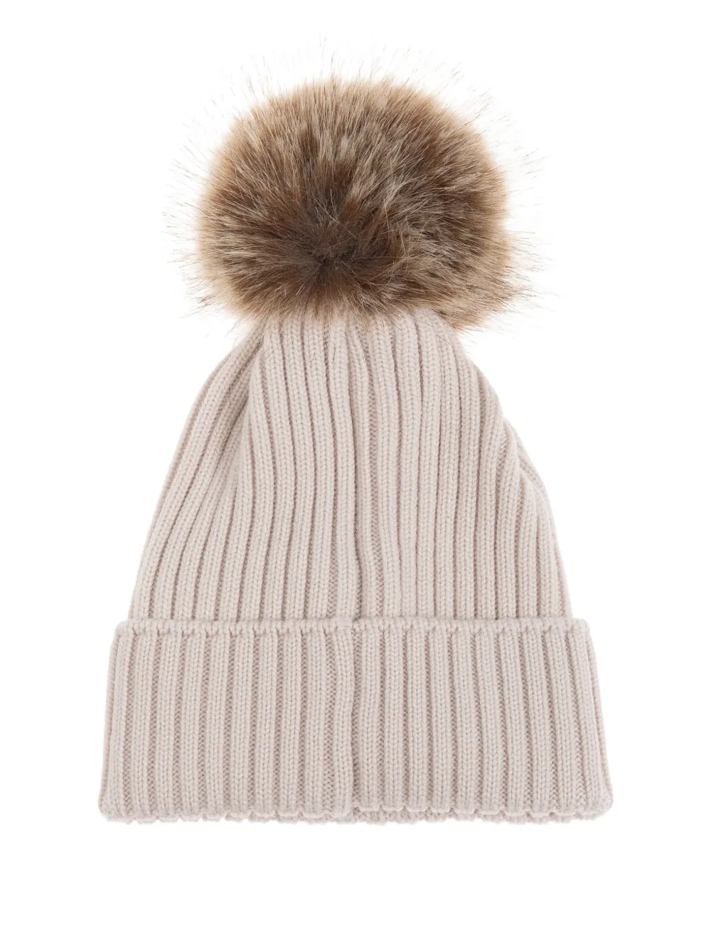 Moncler Enfant logo-patch beanie hat - Beige