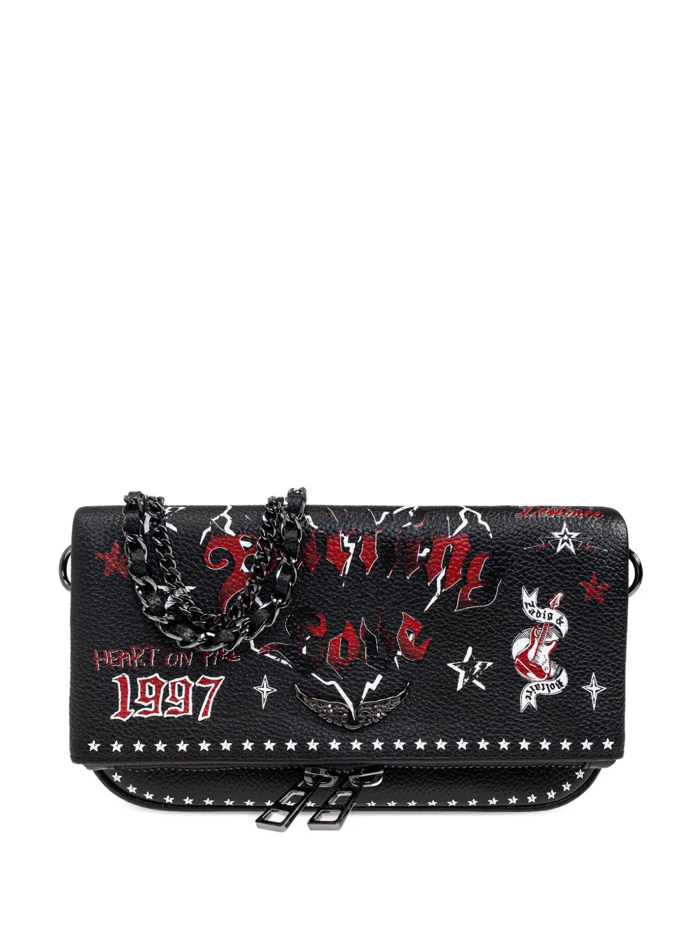 Zadig&Voltaire Rock Nano Punk clutch Zwart