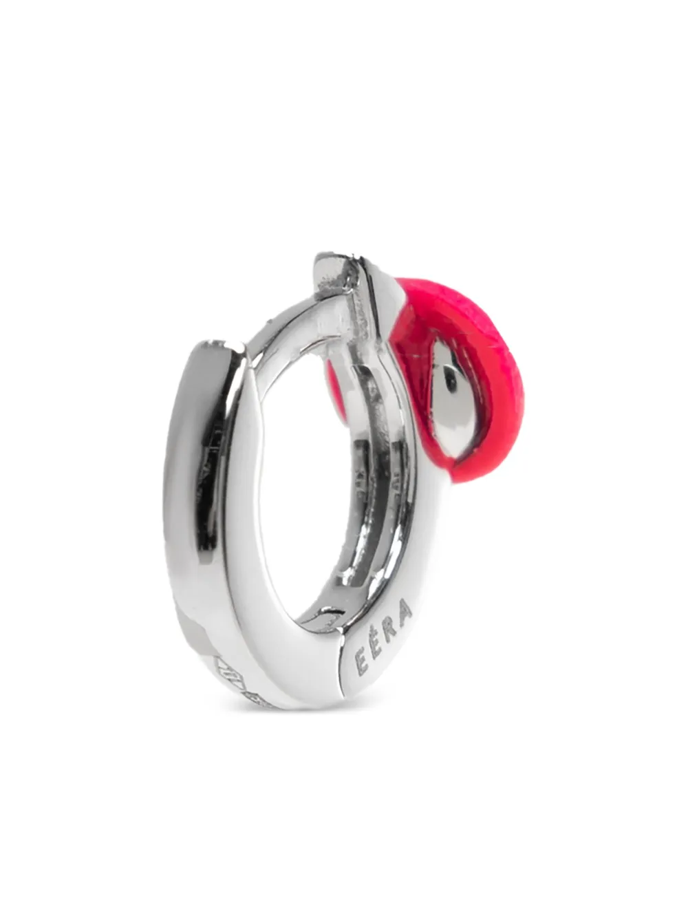 18k White Gold Single Hoop Earring