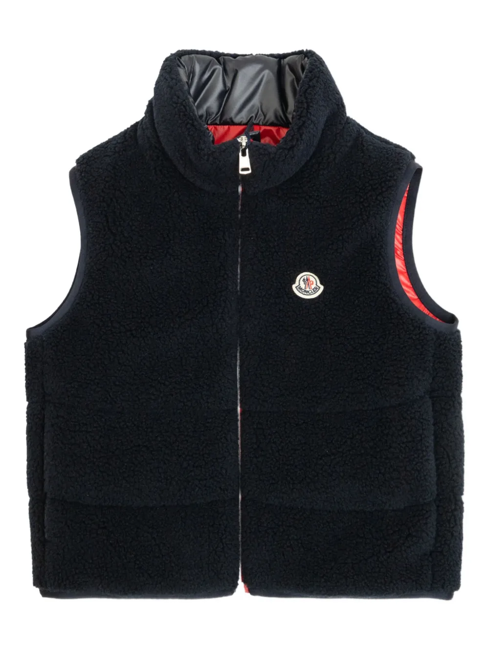 Moncler Enfant Gilet met logopatch Blauw