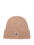 Moncler Enfant ribbed-knit beanie - Neutrals