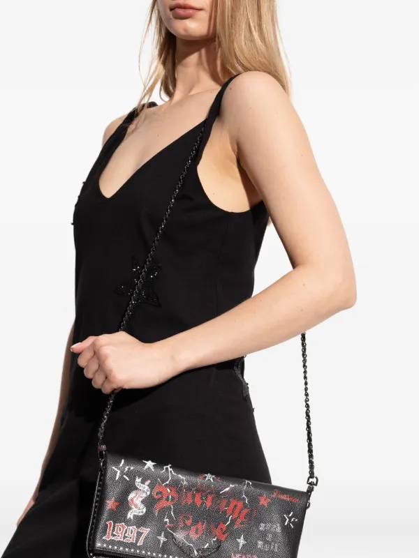 VAKT. bag C ブラック 完売品 Punch Tech Shoulder Bag in Crackle Patent Leather in BLACK