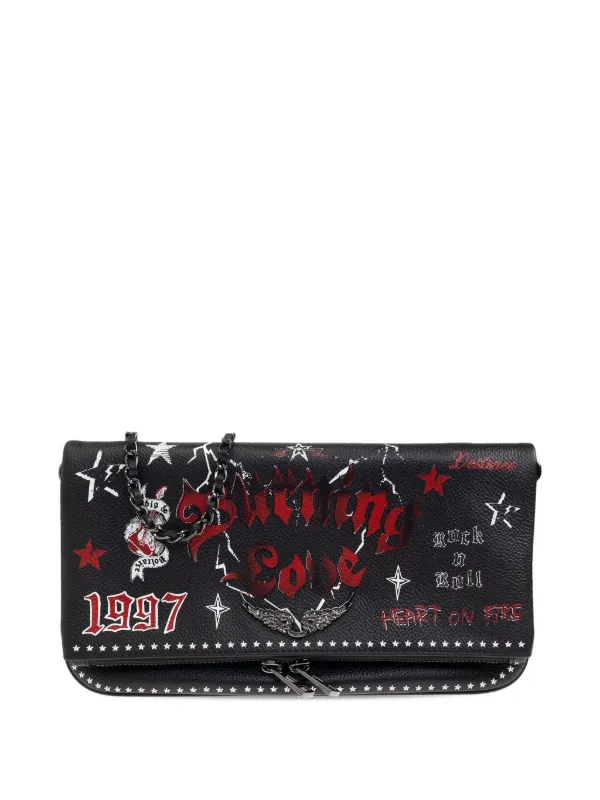ZADIG & VOLTAIRE ロックキルティットクラッチハック 【関税込】 Rock Quilted Leather Clutch in Black | Zadig&Voltaire