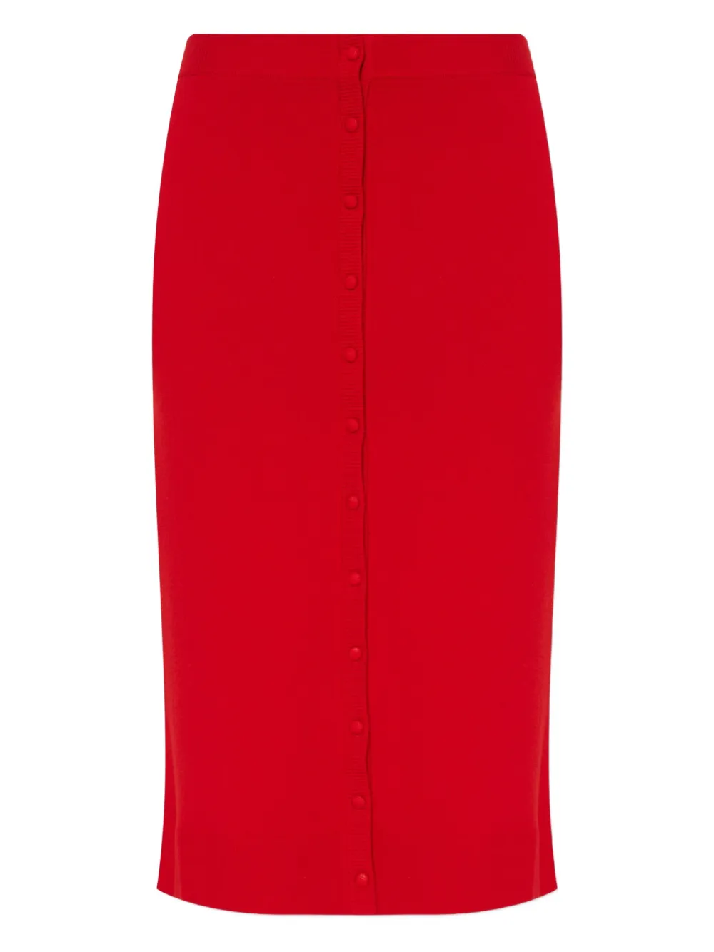 Victoria Beckham Getailleerde rok met knopen Rood