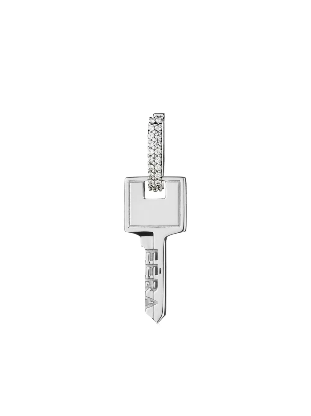 EÉRA 18K white gold Key Small earring - Bianco