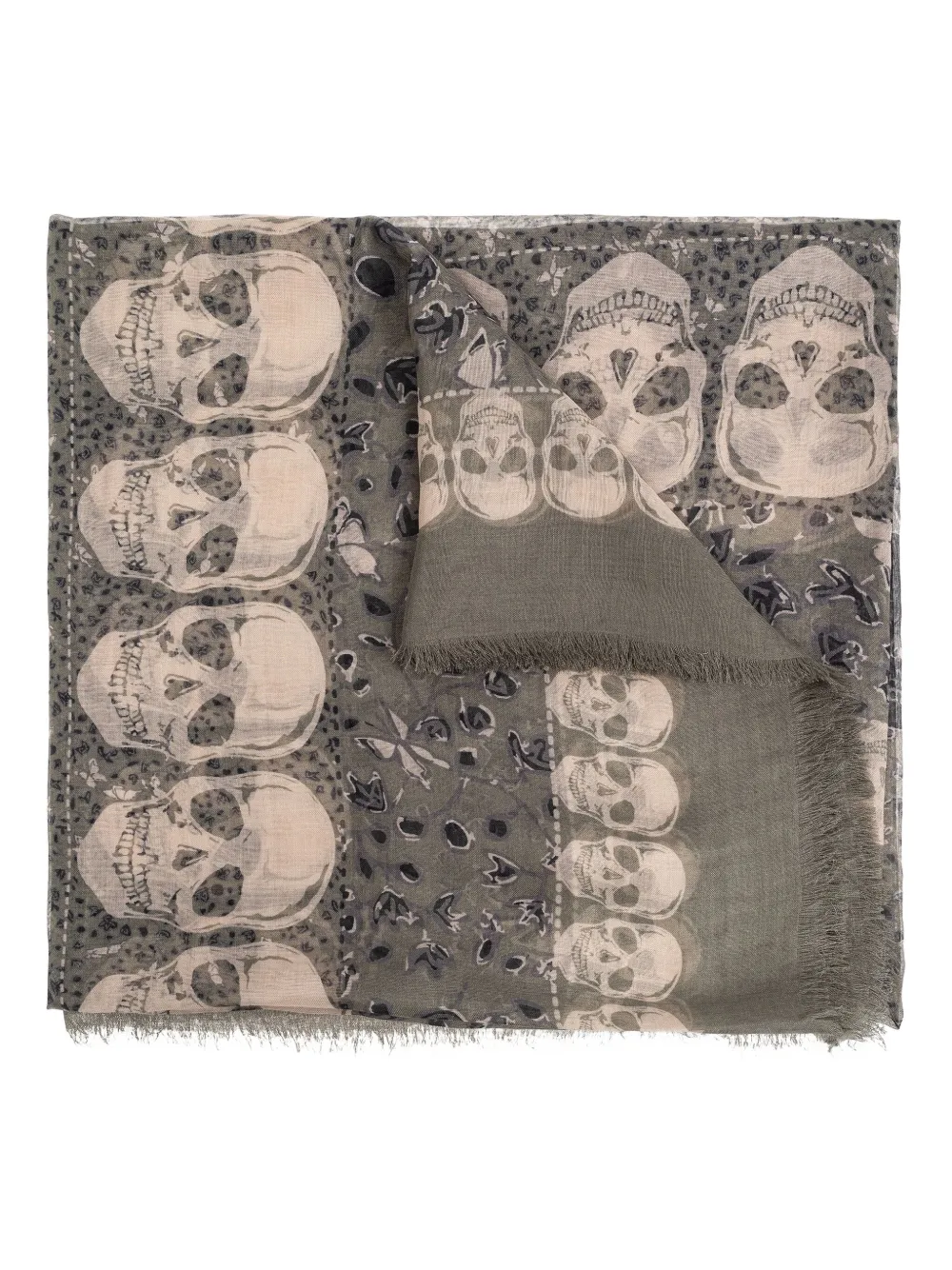 Zadig&Voltaire Sjaal met doodskopprint Grijs