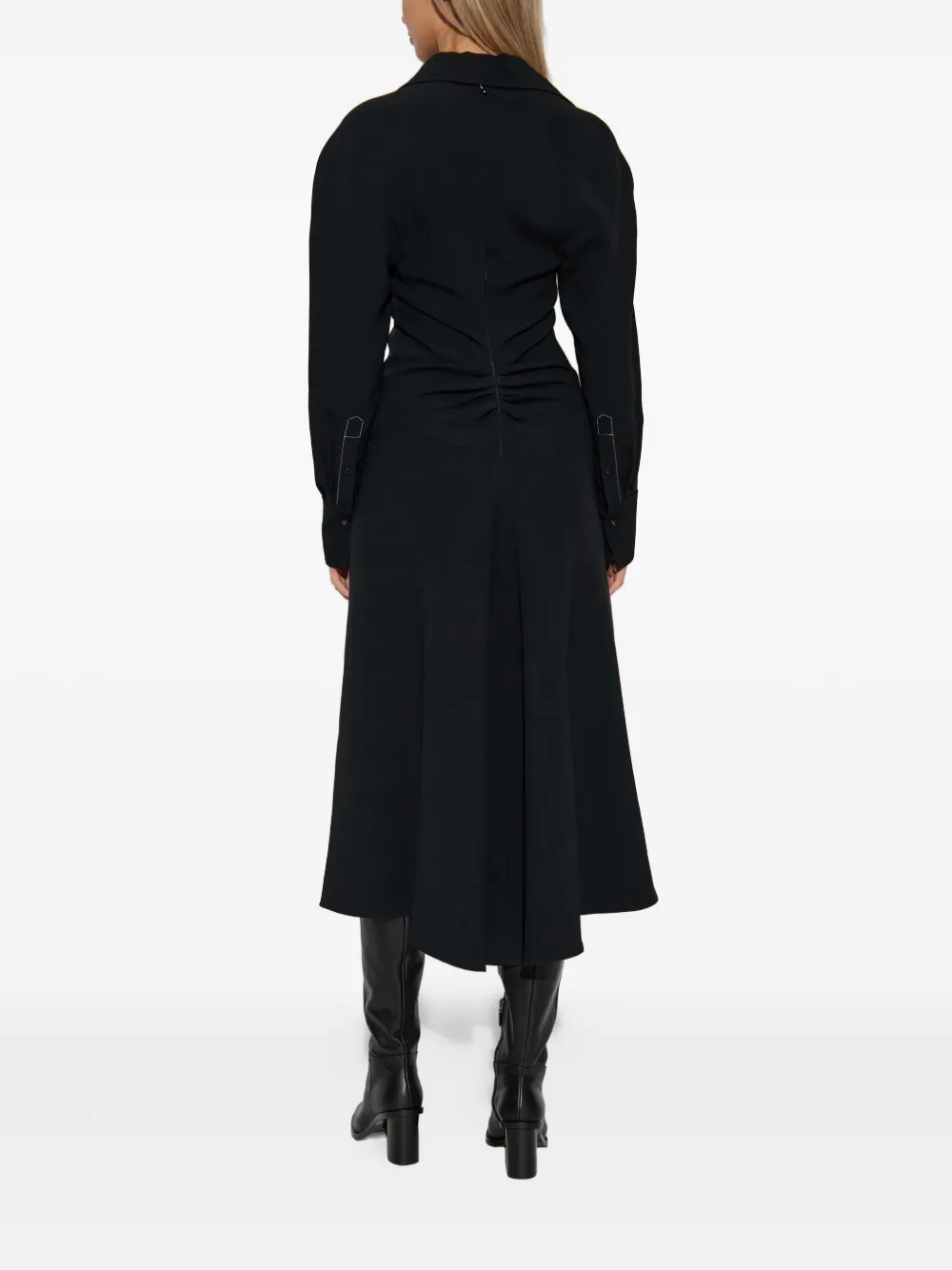 Victoria Beckham Jurk met gespreide kraag Zwart