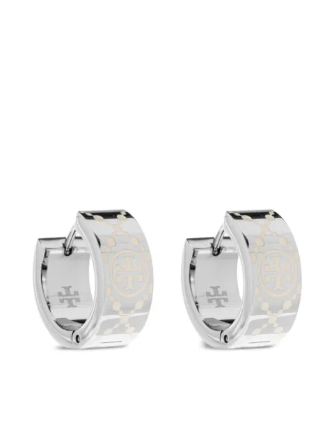 Tory Burch engraved logo earrings