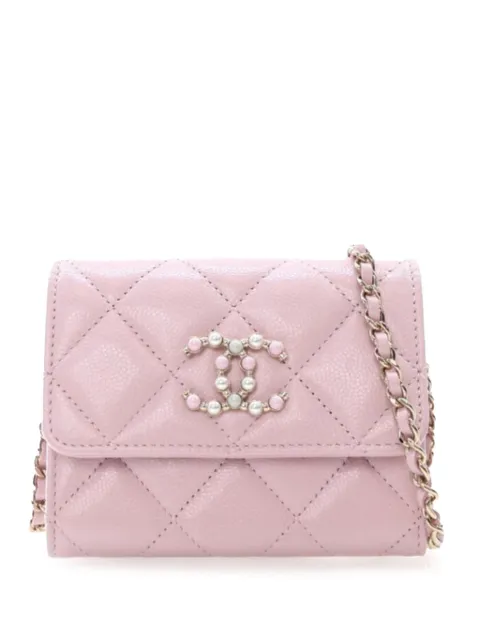 CHANEL Pre-Owned شنطة كروس 'كوكو كاندي كارد هولدر أون تشاين' مبطنة كافيار 2021