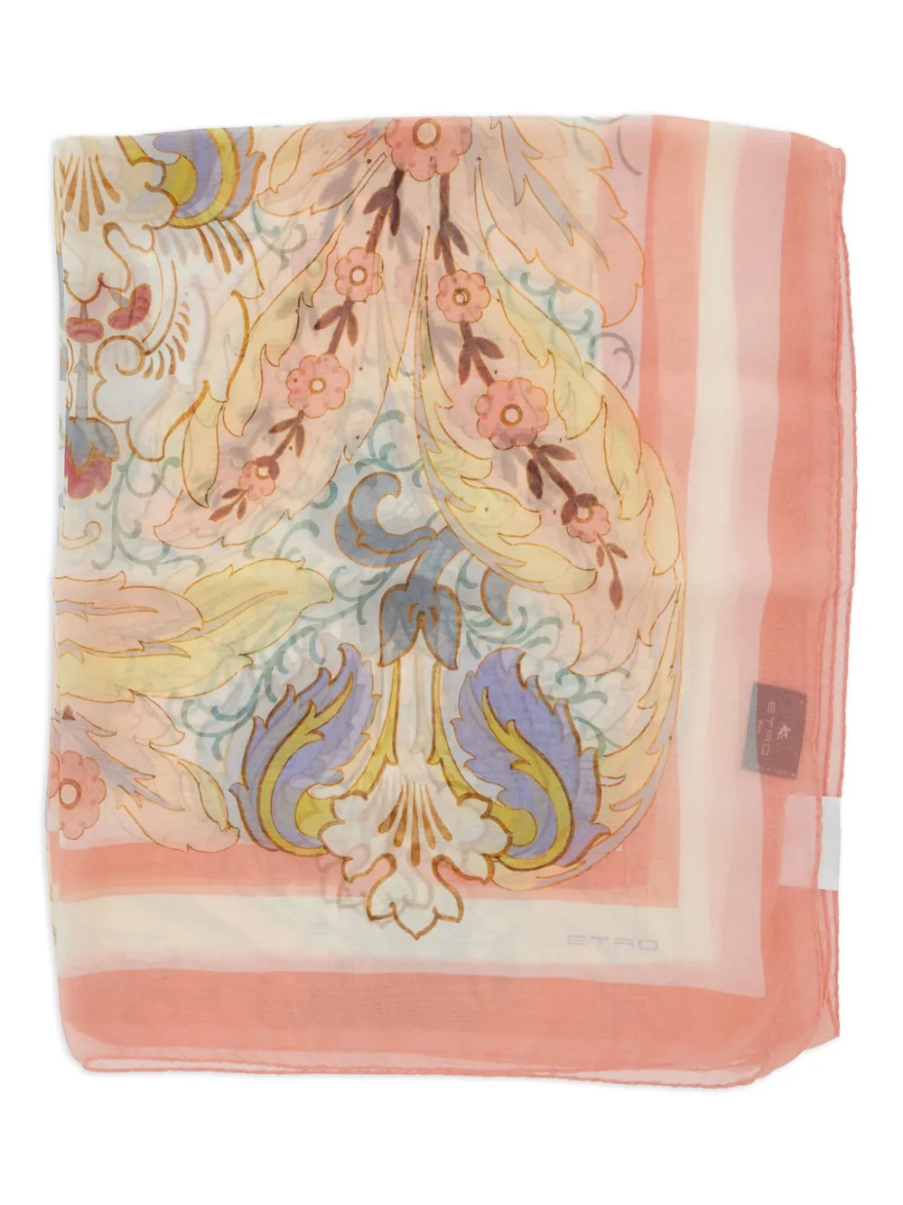 floral-print silk scarf