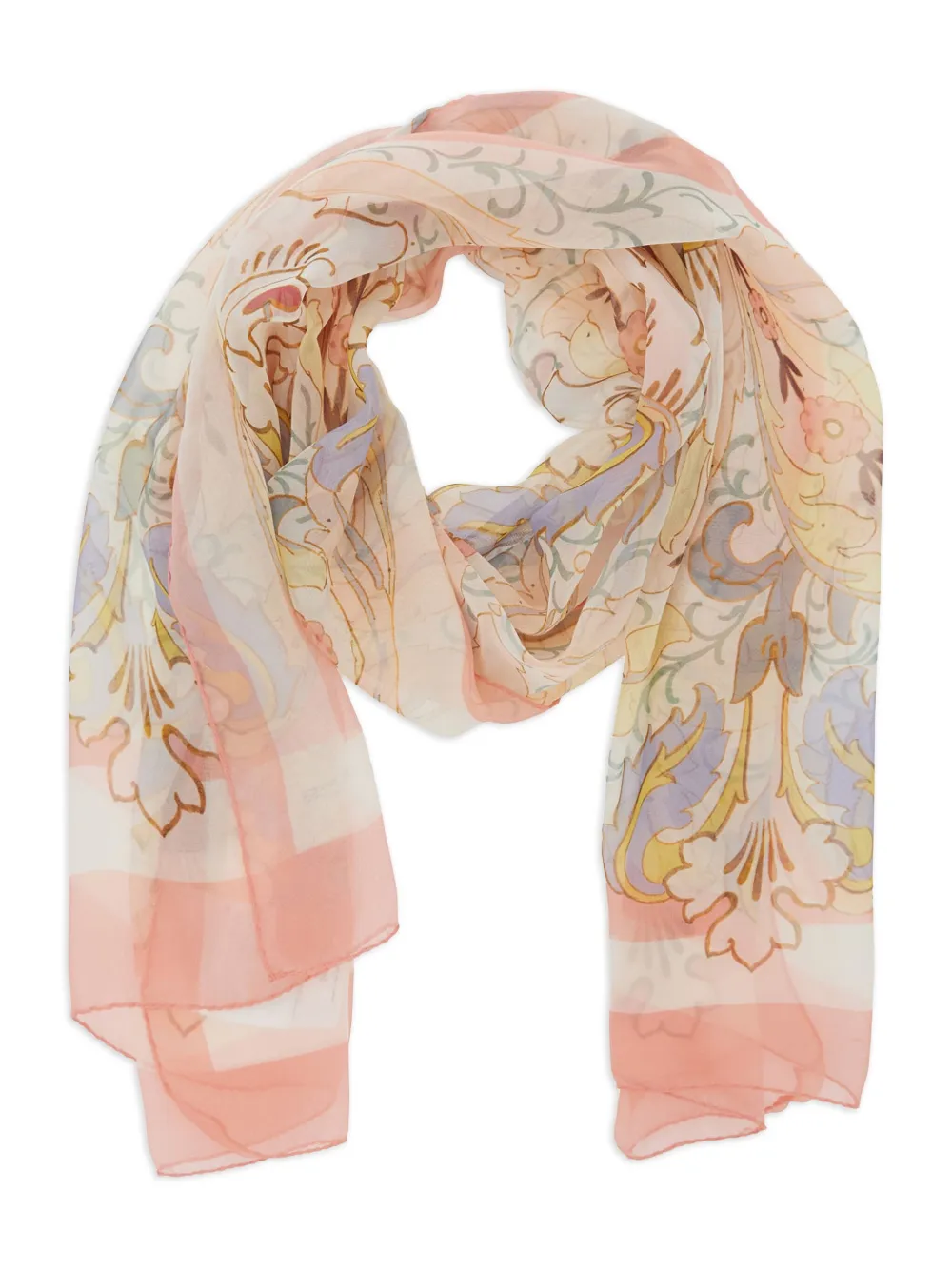 ETRO floral-print silk scarf - Roze