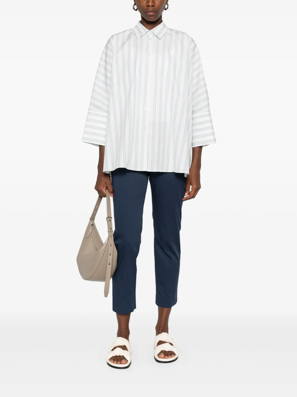 Weekend Max Mara Broek van katoenblend Blauw