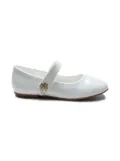 Tulleen patent-finish ballerina shoes - White